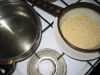 Wash tarhonya in a sieve and drain it. Heat oil in...