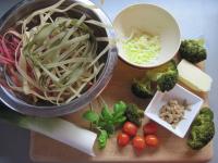 Cook the pasta in salted water, then drain. Wash...