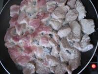 Heat the oil in a large pan and fry the pork for...