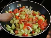 Heat oil in a pan, add finely chopped leek. Add...