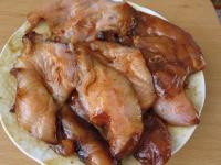 Place chicken meat in a marinade made of mixed oil...