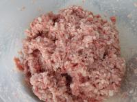 Let the rice cool and mix it with minced meat. ...