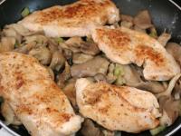 Place chicken breasts in the pan and braise...