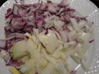 Peel the onion and finely chop. You can use also...