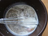 Mix eggs, double cream, salt and black pepper in a...