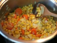 Add sterilized corn, stir....