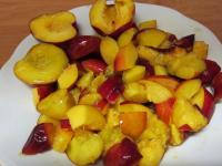 Wash the nectarines, halves and cut into the...