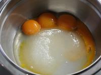 Beat the egg yolks with water, add sugar and...