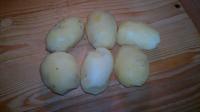 Cook unpeeled potatoes, best the day before. ...