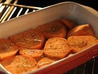 Peel one bigger sweet potato, cut it into slices...