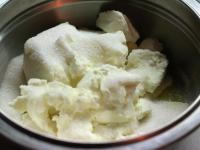 Prepare milk cream from soften butter, cream...