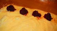 Place dollops of jam on dough about 3cm apart. Use...