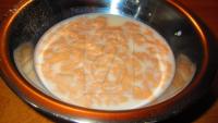 Crush the yeast into lukewarm milk with a little...