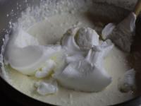 Gently mix in foam whipped from egg whites and...