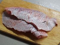 Partially cut the fillets on skin side so during...