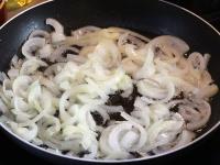 Cut onion into semi-circle slices and cook them...