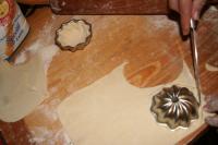 Use a rolling pin to spread the puff pastry until...