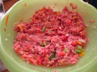 Add both meat, eggs, salt and pepper to the...