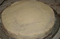 Spread remaining cream over the cake and flatten...