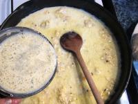 Mix flour and oregano in the cream and pour to the...