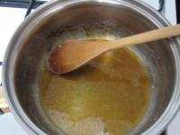 Cook sugar to caramel in a pot. ...