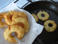 Place fried rounds on a plate lined with paper...