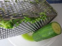 Grate the cucumber finely....