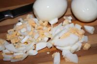 Cook hard-boiled eggs. Meantime prepare and slice...