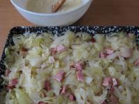 Place cabbage mixture on the potato dough. ...