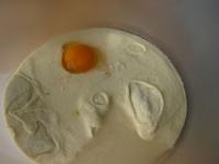 Mix flour, warm water, egg and salt and knead the...