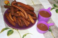 Serve warm churros with the hot chocolate sauce. ...