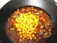 Once the meat is soft, stir in sweet corn. ...