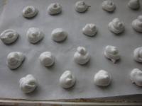 ... and create small meringues on a baking sheet...