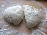 Turn out proof dough to a floured pastry board and...