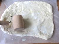 Prepare baking paper in size of baking tray which...