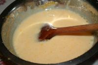 Beat egg yolks with caster and vanilla sugar, add...