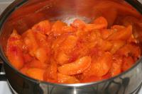 Wash the apricots, peel and cut. Put in a pot, add...