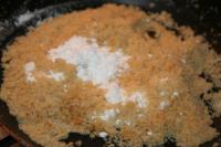 ... add breadcrumbs and fry on low heat, stirring...