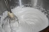 Beat dense foam from egg whites, pinch of salt and...