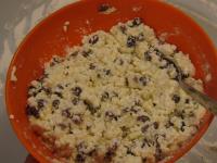 Mix cream curd with washed raisins, sugar and...