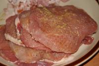 Slice pork tenderloin into thin cutlets. Season...