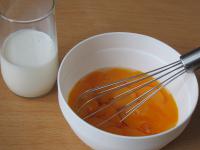 Break the eggs and separate egg yolks from whites....