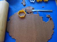 Knead the dough on the working board before...