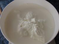 Mix cornstarch in yogurt and milk. Add 2 ladles of...