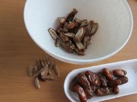 Separate the two halves of the dried dates and...