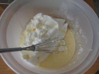 ... and gently blend egg whites foam in. ...