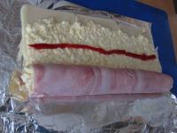 Roll the roulade, pack into the aluminium foil and...