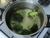 Cut the broccoli into florets and cook in salted...