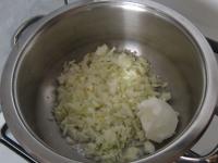 Peel onion and chop it finely. Put it in a pot...