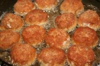 Fry the rissoles in a sufficient amount of oil to...